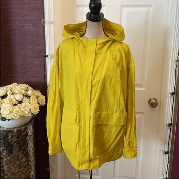 Eileen Fisher Women's Yellow Hooded Jacket, XL - Picture 7 of 16